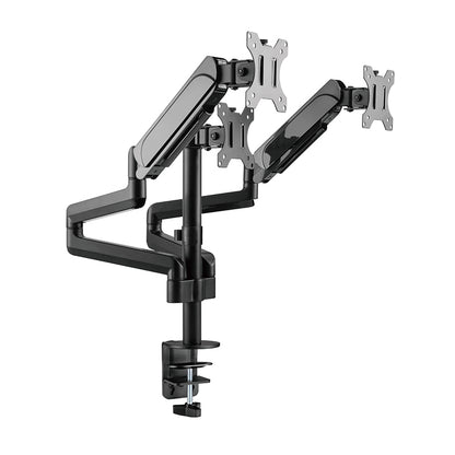 Pole Mounted Gas Spring Monitor Arms 3 Screens