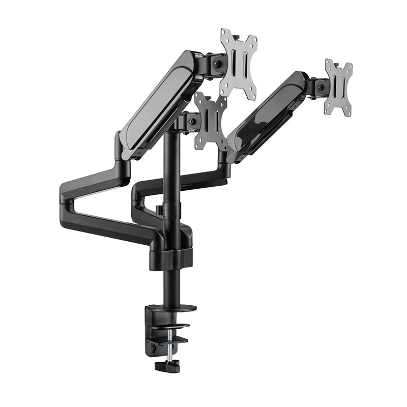 Pole Mounted Gas Spring Monitor Arms 3 Screens