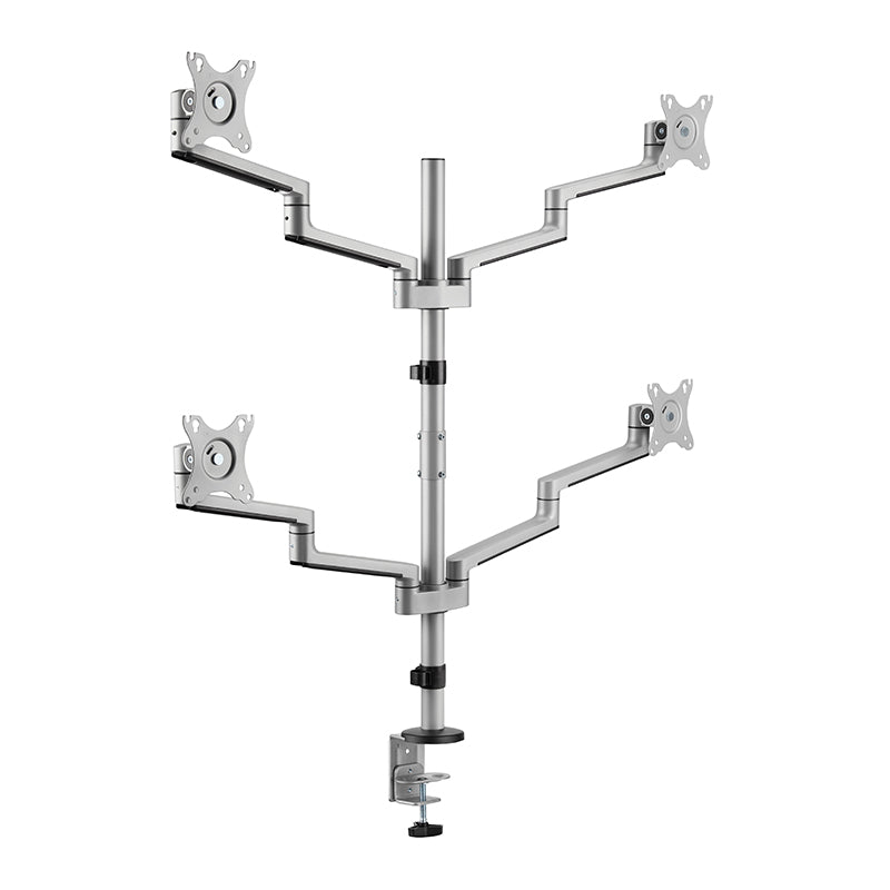 Premium Aluminum Articualting Monitor Arms Stands 4 screens