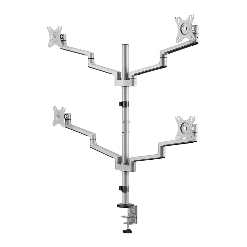 Premium Aluminum Articualting Monitor Arms Stands 4 screens
