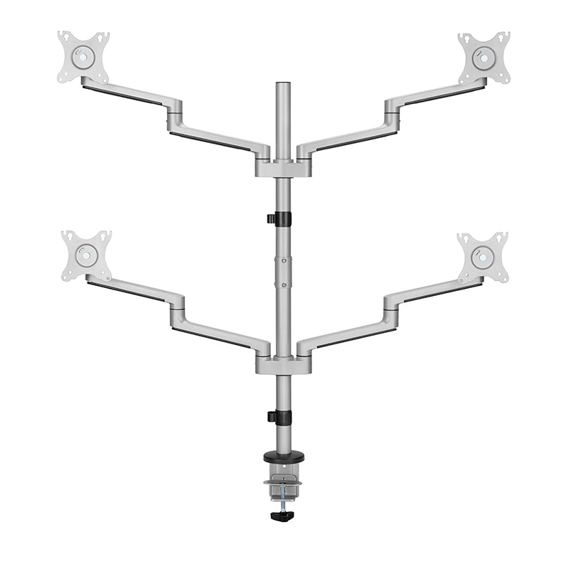 Premium Aluminum Articualting Monitor Arms Stands 4 screens