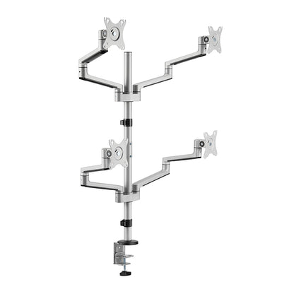 Premium Aluminum Articualting Monitor Arms Stands 4 screens
