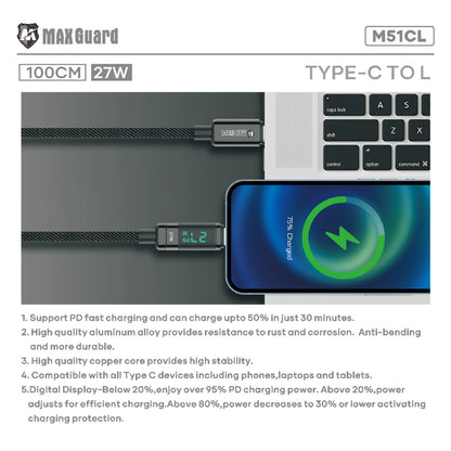 M51CL Type-C to Lightning Cable Digital Display