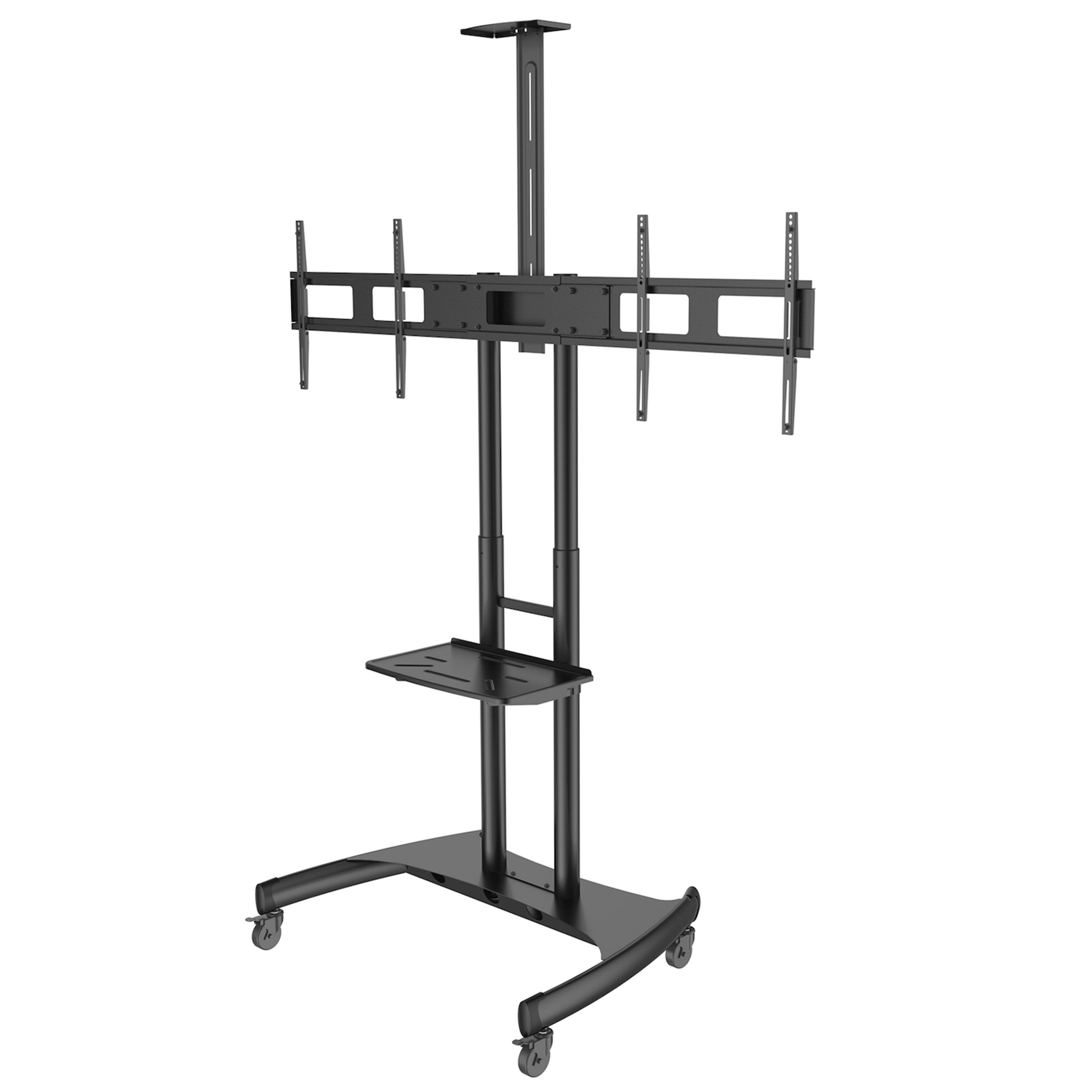 Dual tv dispaly stand on wheels 44-55 inch mc386