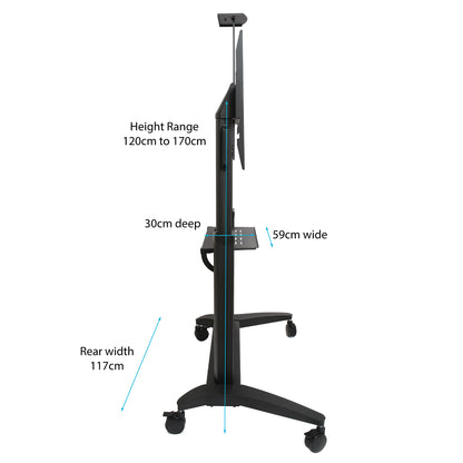 NEW Heavy Duty Mobile TV Stand MT-100 Premium strength stand - Black