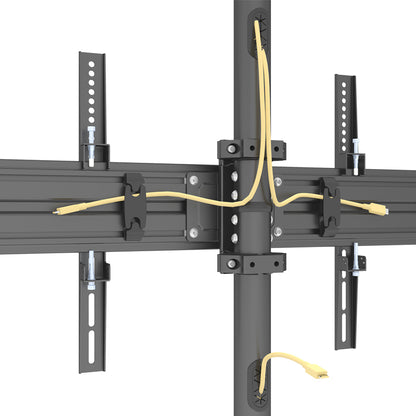 Mountech Floor-to-Ceiling TV Signage Mount Stand – Single, Dual or Back-to-Back | MTECFS11B
