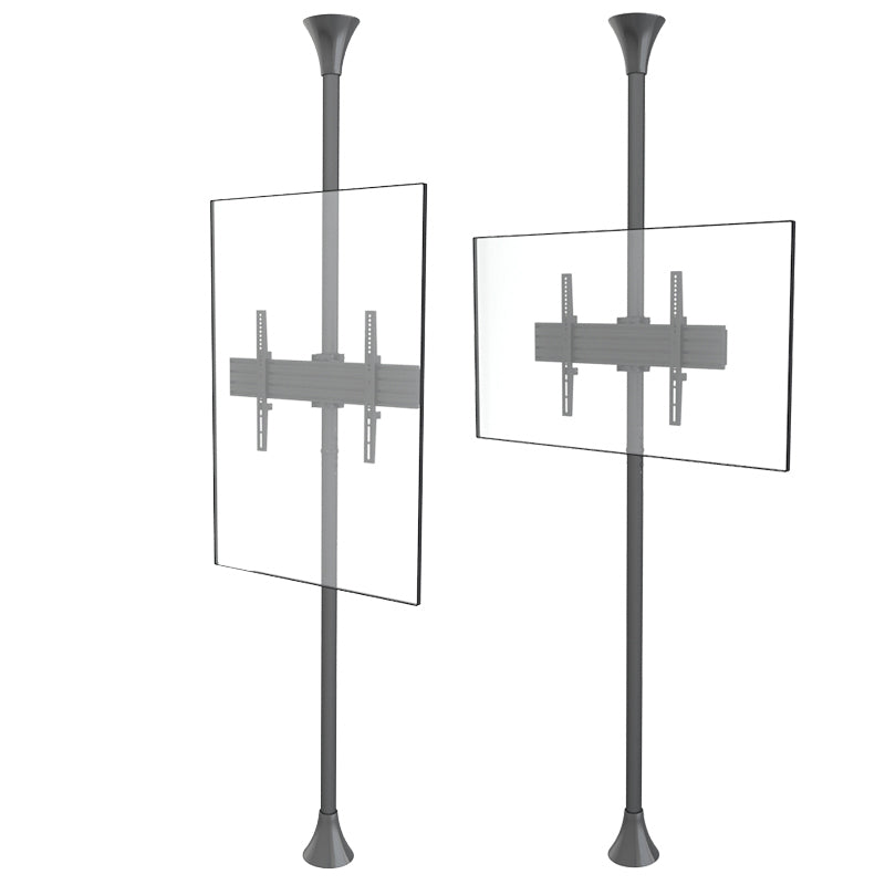 Mountech Floor-to-Ceiling TV Signage Mount Stand – Single, Dual or Back-to-Back | MTECFS11B