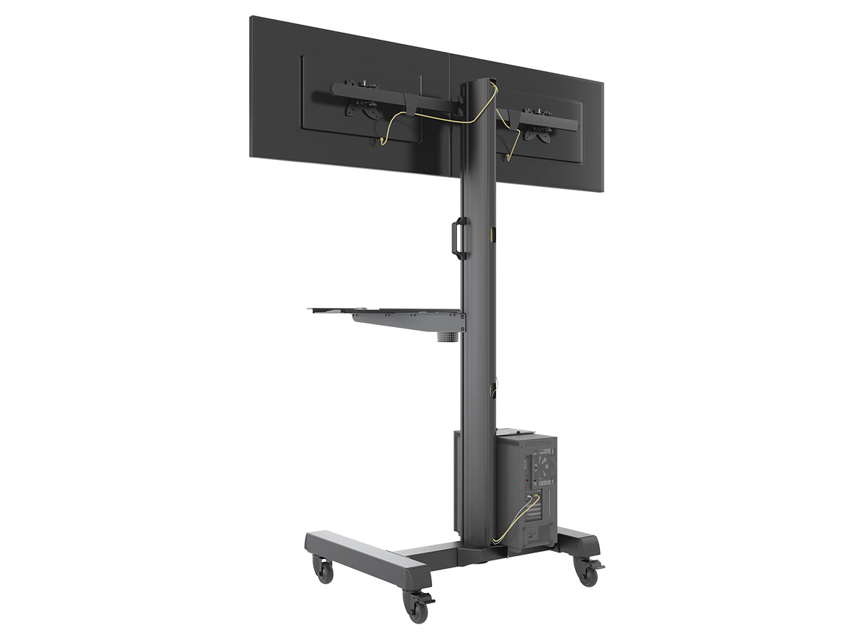 Mobile Computer Trolley – Single & Dual Monitor Mounts | MTESF01-MTEPT12