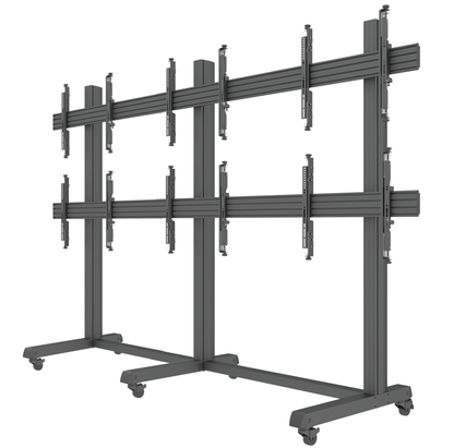Mountech Multi-TV Floor Stand & Mobile Video Wall – 4 or 6 Screens | MTESF22B / MTESF32B
