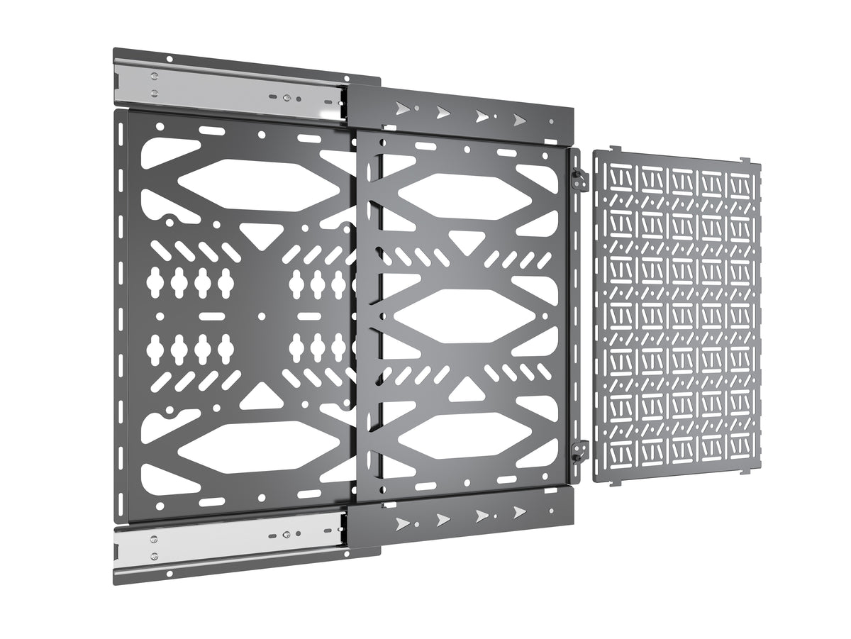 Sliding Media Device Storage Panel Wall Mount – 250mm Travel | MTESP01