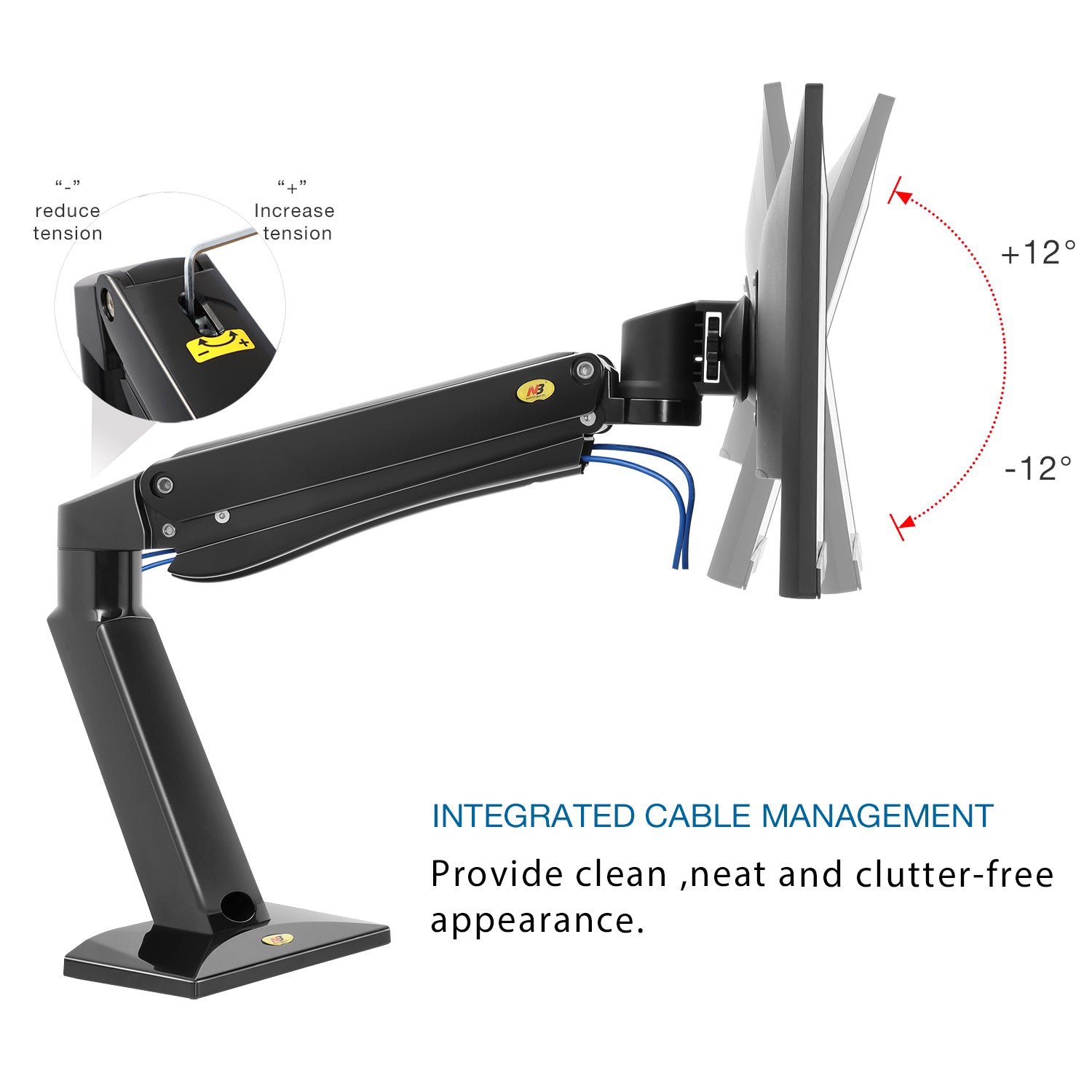 NEW NB45 Heavy Duty Gaming Desktop Monitor Mount up to 15kg