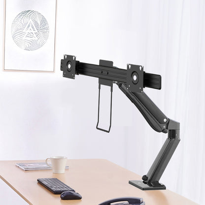 NB45 Heavy‑Duty Monitor Arm Bundle with Dual‑Monitor Cross Bar | Single to Dual Screen Desk Mount