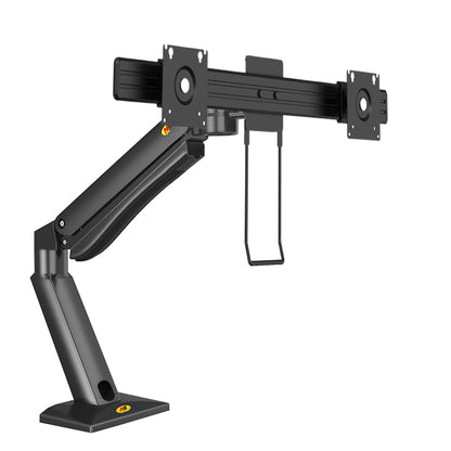 NB45 Heavy‑Duty Monitor Arm Bundle with Dual‑Monitor Cross Bar | Single to Dual Screen Desk Mount