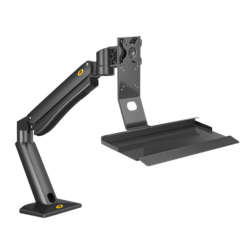 NB45 Heavy‑Duty Monitor Arm Bundle with Keyboard Tray