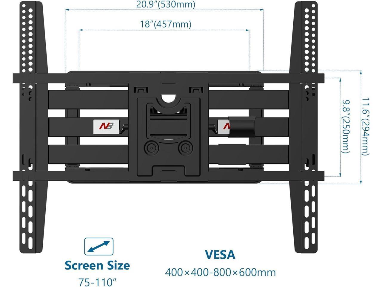 Heavy Duty Cantilever Wall Mount NBSP5 for LED TVs up to 90kg