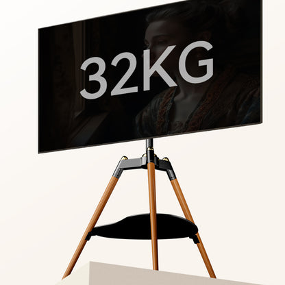 Iron tray style with four-legged beech wood stand