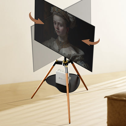 Iron tray style with four-legged beech wood stand