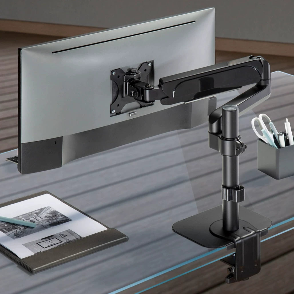 Reinforcement Plate Solid Metal Desk Clamp Base Support for Monitor Arm Protects Desktop
