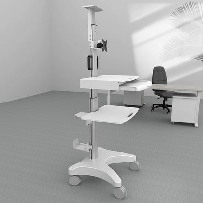 Clinic Medical Mobile Computer Work station Cpu Monitor Cart 1655mm