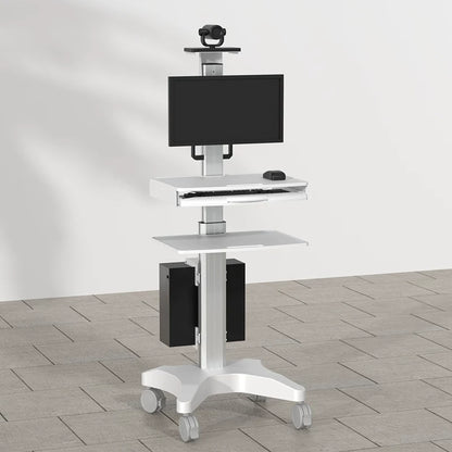 Clinic Medical Mobile Computer Work station Cpu Monitor Cart 1655mm