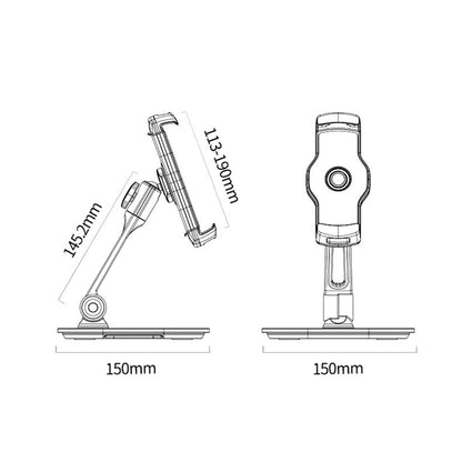 Universal Tablet & Smartphone Holder - 360° Rotation for Desk & Travel