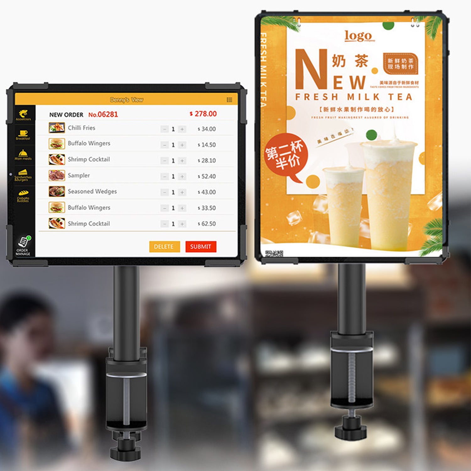 Ipad Tablet Table Menu Stand Mount