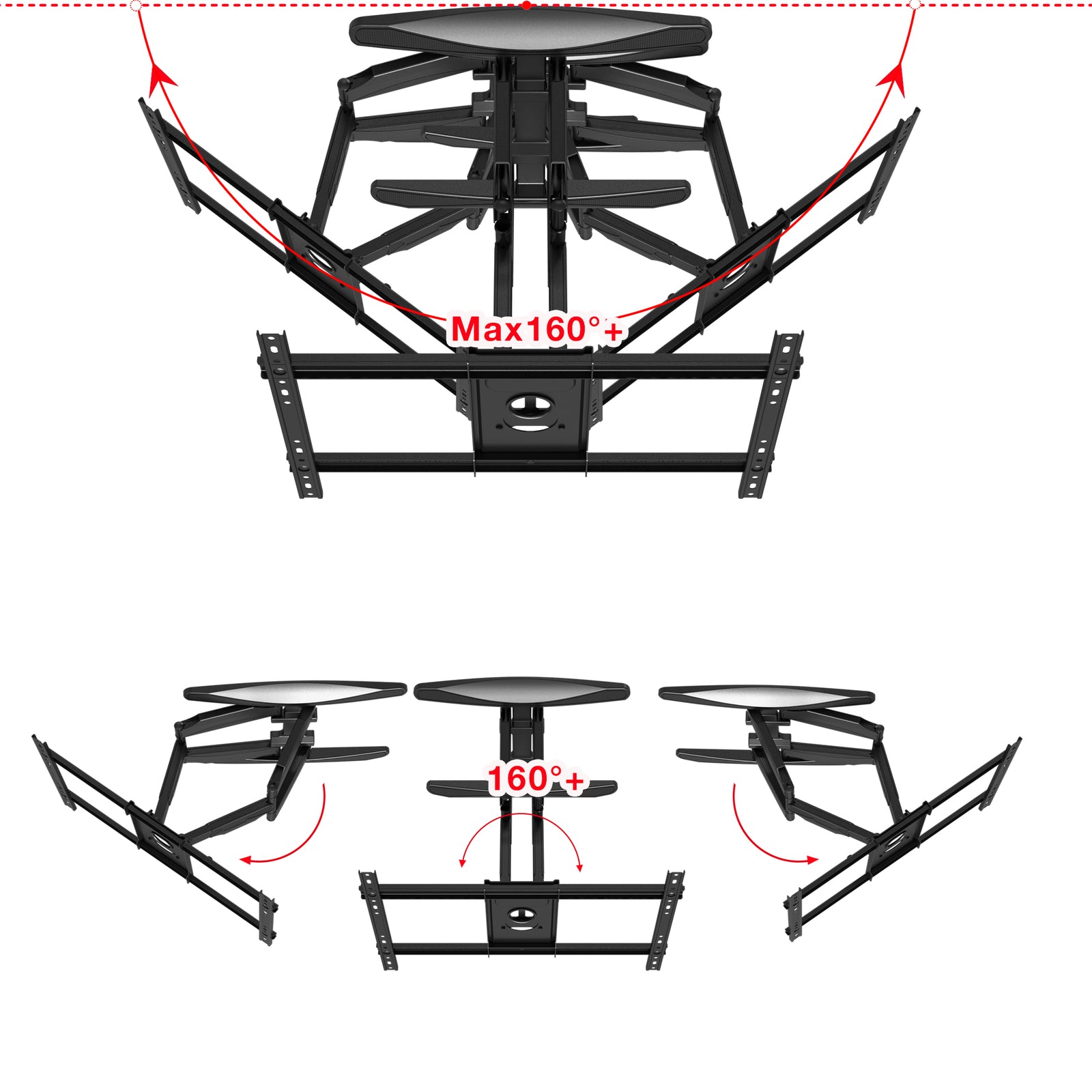 NEW P65 HD Cantilever VESA Wall Mount up to 68.2kg