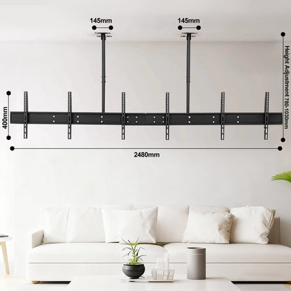 Ceiling Mount Menu Board Mount  Multiple 2 TO 3 Tv Screens 43-70inch DJS2-3B