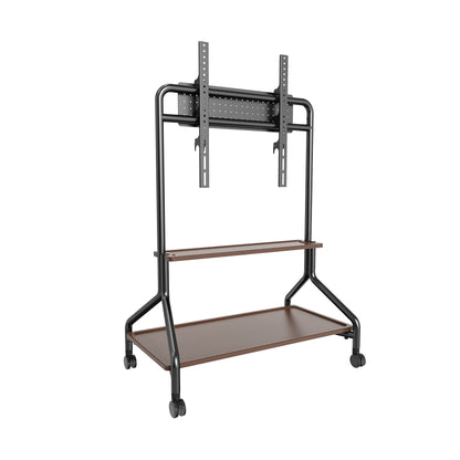 Rolling TV Stand with Storage Shelves for 32-75 Inch TVs