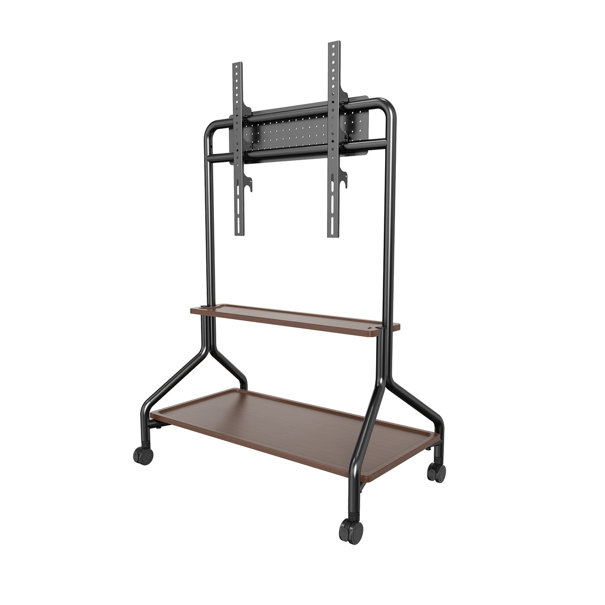 Rolling TV Stand with Storage Shelves for 32-75 Inch TVs