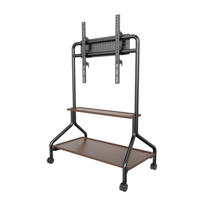 Rolling TV Stand with Storage Shelves for 32-75 Inch TVs
