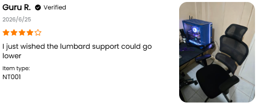 Customer review screenshot