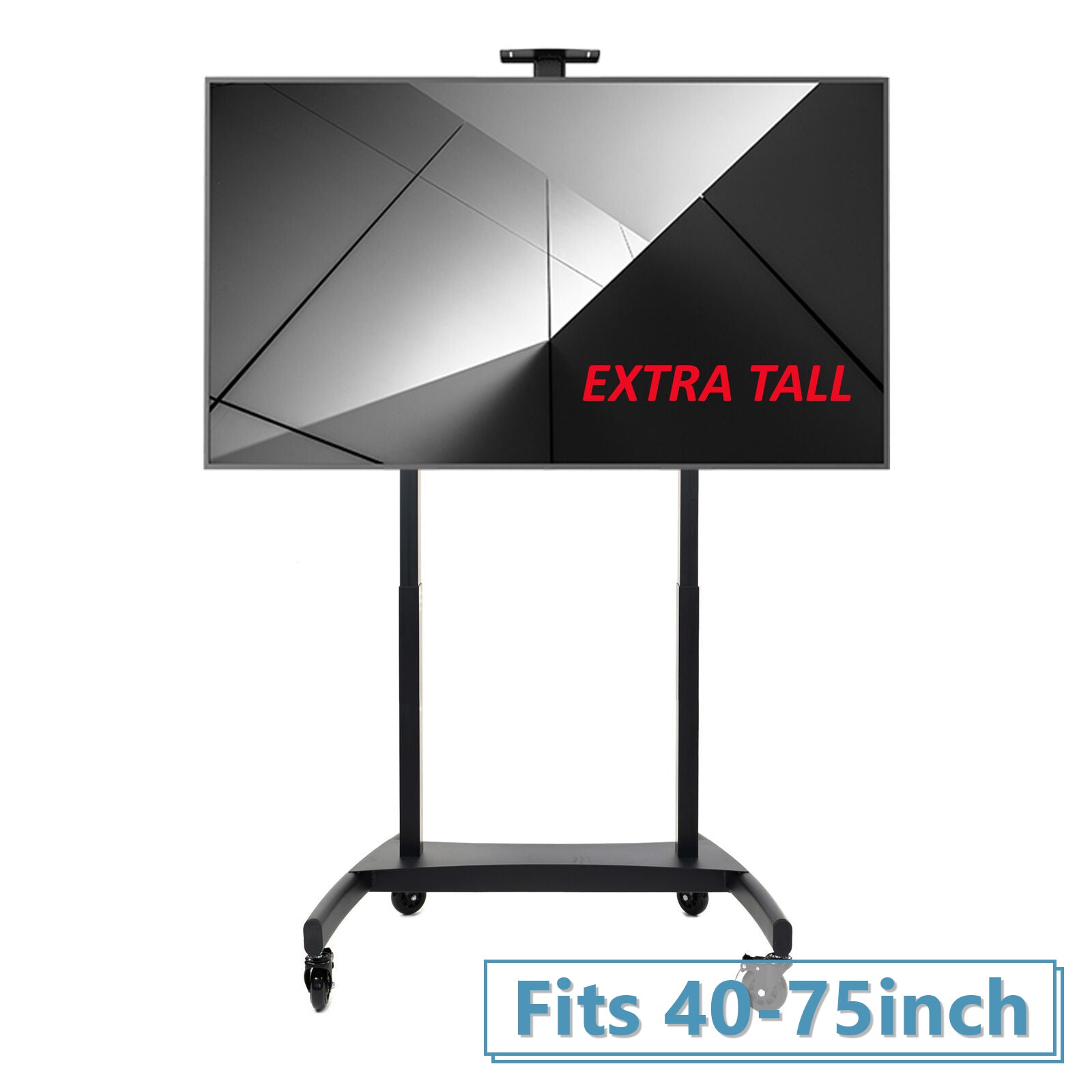 TW50XT Exrta Tall Electric Vertical Lift Touch Screen Mount Stand Cart in Black 1175-1825mm