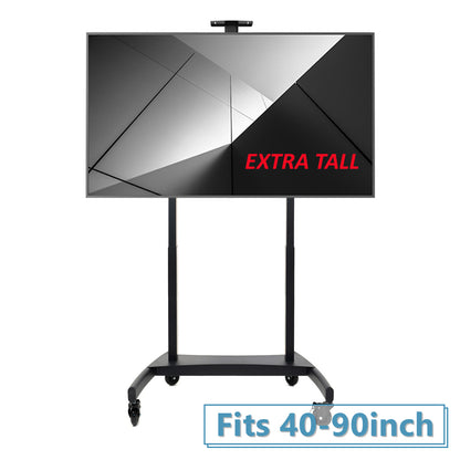 TW50XT Exrta Tall Electric Vertical Lift Touch Screen Mount Stand Cart in Black 1175-1825mm