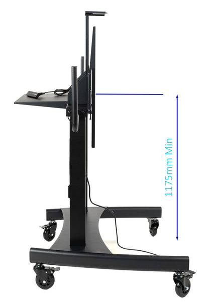 TW50-Xrta Tall Electric Vertical Lift Touch Screen Mount in Black