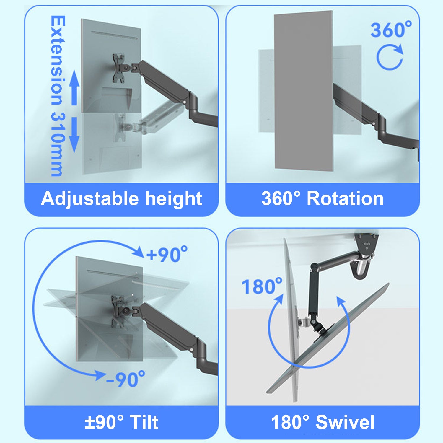 Dualhold wall mount for screen and keyboard