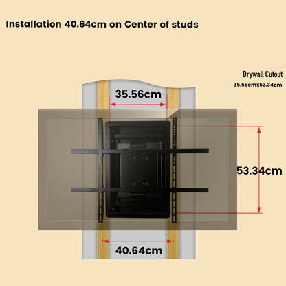 In‑Wall Recessed Full Motion TV Bracket Fits 42‑90" Screens Heavy‑Duty 61kg eta