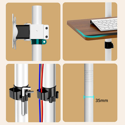 SteelView Mobile Tv Monitor floor stand Mount Bracket  Cart rotating 10 to 34 inch