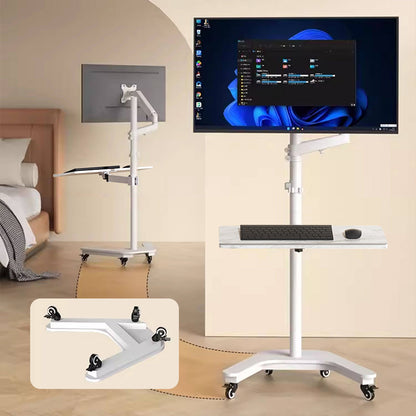 SteelView Mobile Tv Monitor floor stand Mount Bracket  Cart rotating 10 to 34 inch