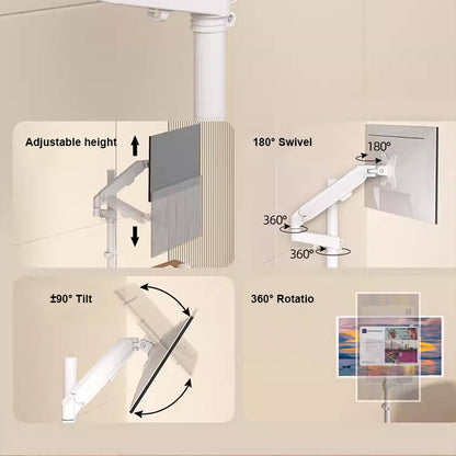 SteelView Mobile Tv Monitor floor stand Mount Bracket  Cart rotating 10 to 34 inch