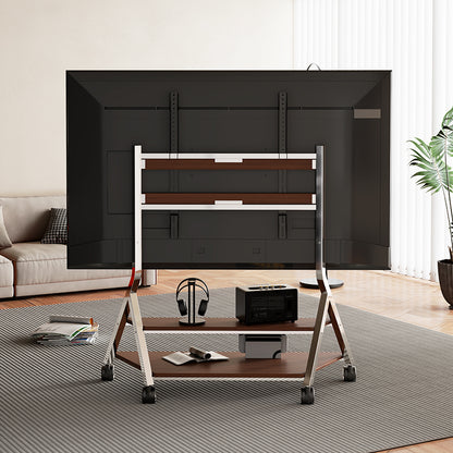 Large Tower Art Mobile TV Stand Trolley with Storage 50-100 inch