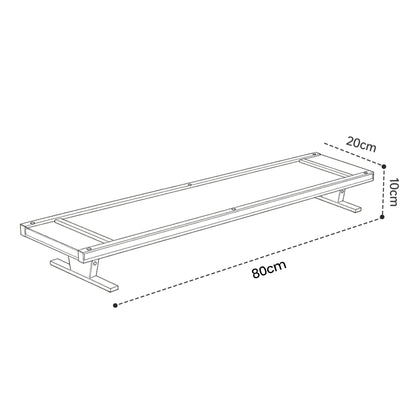 Ergonomic Acrylic Monitor Riser with RGB Lighting, Aluminum Height Adjustable Dual Monitor Stand, Gaming Desk Desktop Organizer