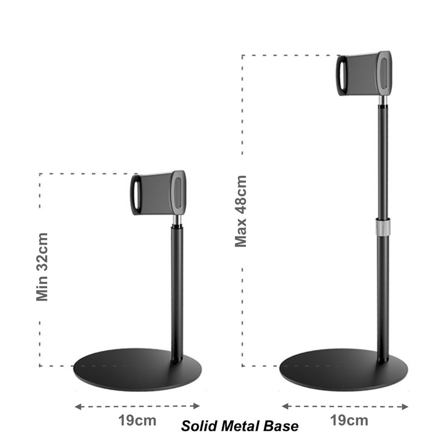 GKU iphone ipad Kindle Tablet Holder Stand Compatible All Models 4" To 13.5"