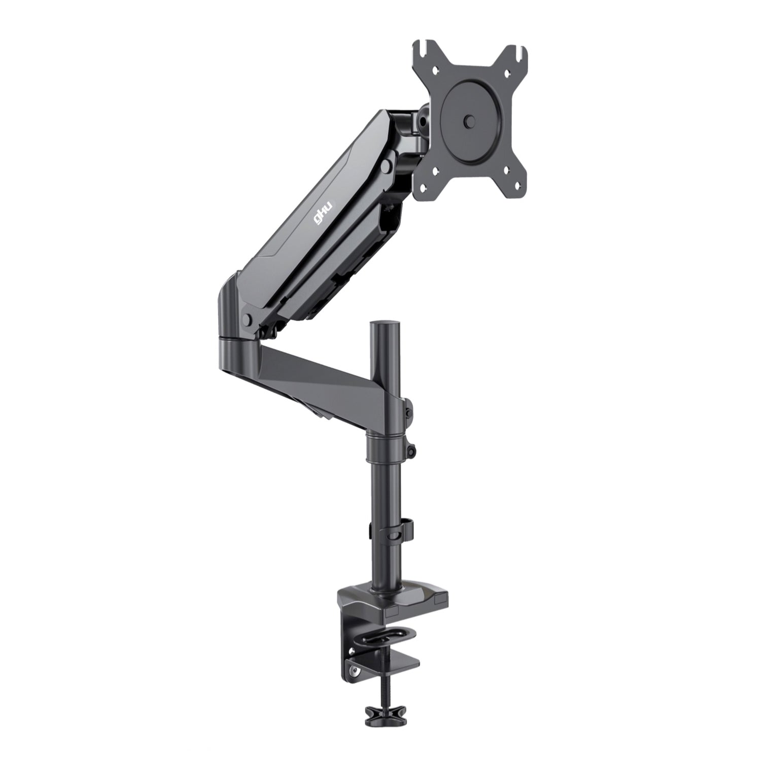 GKU LCD Monitor Desk Mount - ProRiser V1 Gas Spring Fully Adjustable Monitor Arm black