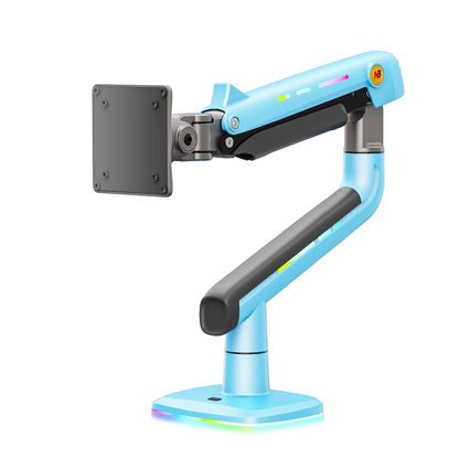 Blue RGB LIGHT Gaming Monitor Arm for Flat/Ultrawide/Curved Mount M7