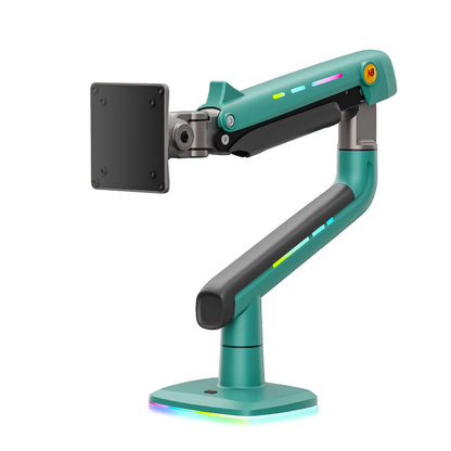 GREEN RGB LIGHT Gaming Monitor Arm for Flat/Ultrawide/Curved Mount k5
