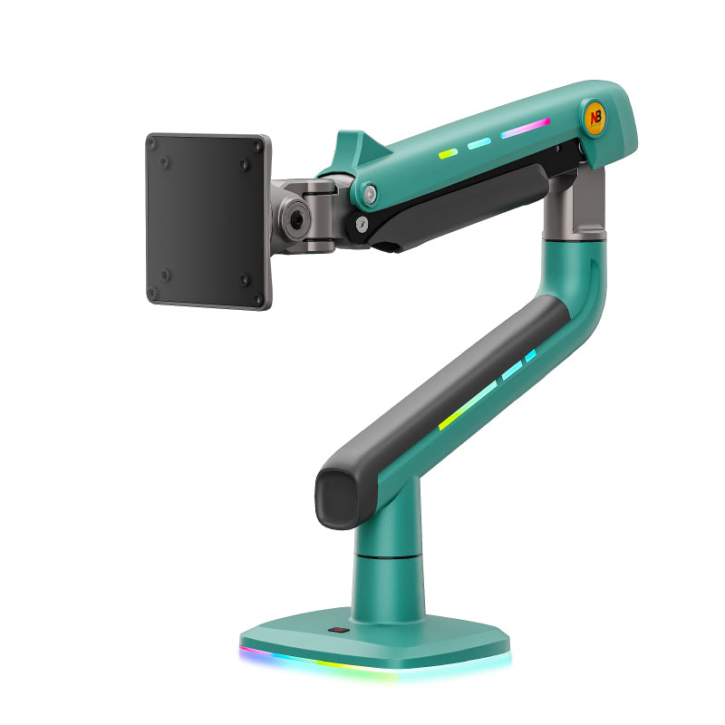 GREEN RGB LIGHT Gaming Monitor Arm for Flat/Ultrawide/Curved Mount k5