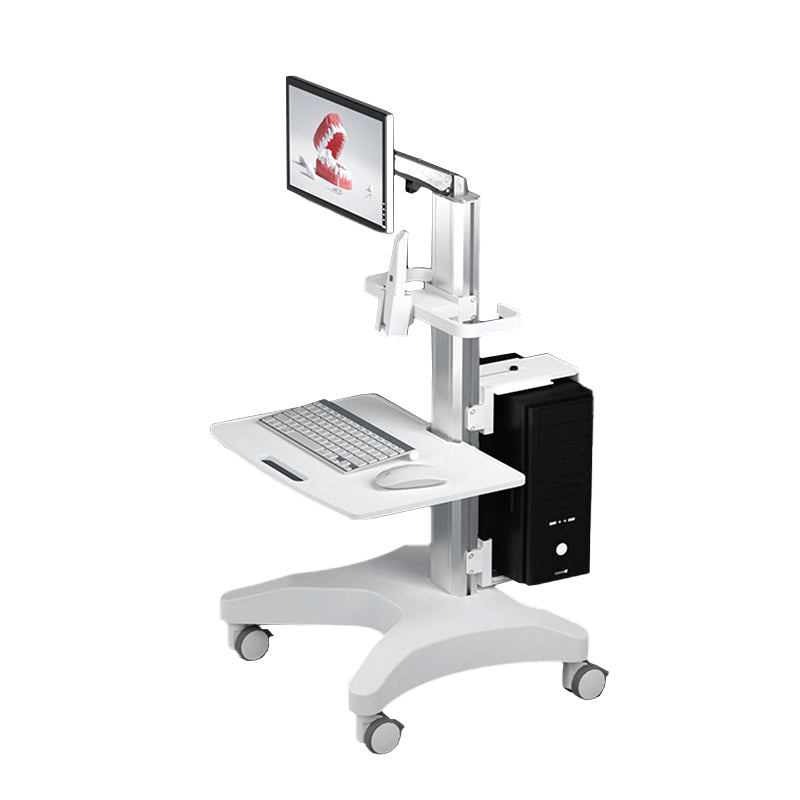Clinic Mobile Computer Cpu Monitor Cart 1150mm
