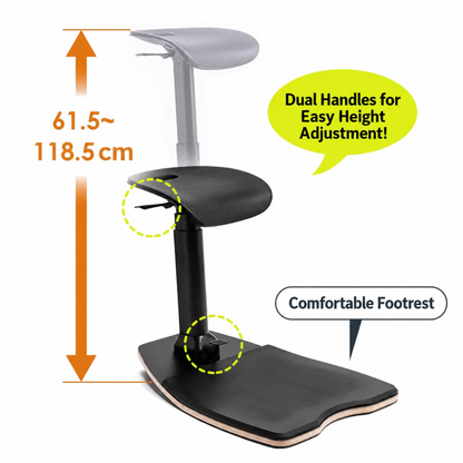 Ergonomic Standing Stool with Anti-Fatigue Mat & Wheels, Height Adjustable Sit Stand Chair for Home Office1. Ergonomic Standing Stool with Anti-Fatigue Mat & Wheels, Height Adjustable Sit Stand Chair for Home Office