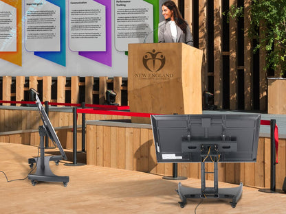 Steel TV Mobile Cart Reduced Height Tilting mobile Touch Screen Stand - MC50